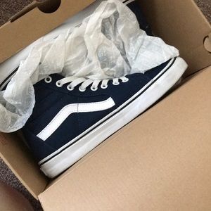 navy blue vans Sk8-Hi